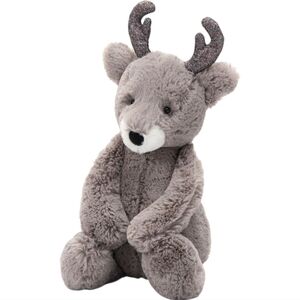 JELLYCAT RETIRED Bashful Glitz Reindeer - Christmas Grey Sparkle Deer Jellycat